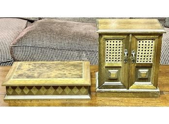 Two Jewelry Boxes With Nice Size Compartments