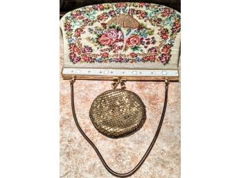 Antique Small Evening Bag And Vintage Coin Purse