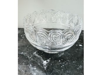 Tiffany And Co. Louis Comfort Tiffany Collection Crystal Bowl With Swirl Design