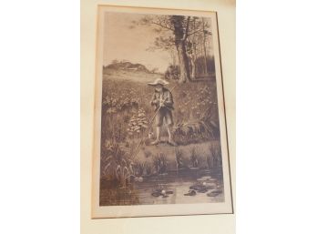 1885 Charles Curran Pencil Signed Art -listed Artist