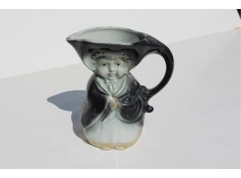 Small Pitcher With Lady- Black And Grey