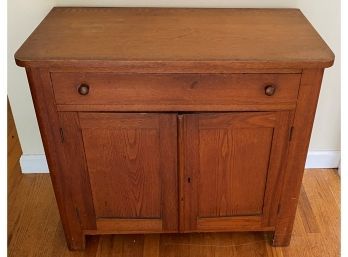A Vintage Wood Cabinet  Dovetails Details.