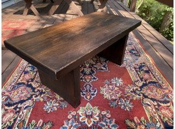 A Vintage Stained Pine Bench