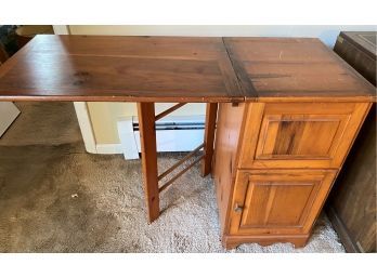 Pine Drop Leaf Desk/table  With Storage