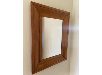 An Antique Pine Framed Mirror