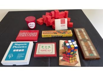Brain Games - Rubik's Cube, Spill & Spell, Dominoes, Etc.
