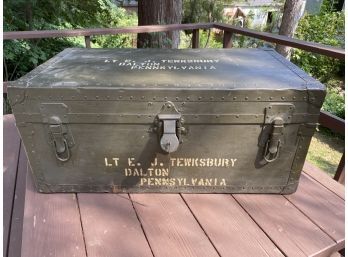 ARMY Trunk With Storage Insert - Served Its Owner Well