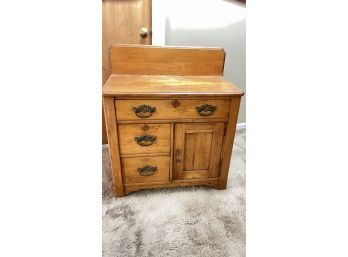 Antique  Wash Stand Pine Cabinet