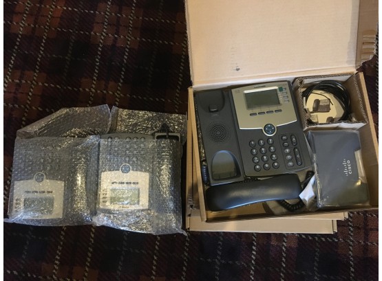 6 Brand New Cisco SPA504G, 4line IP Phones With Display. Please Read