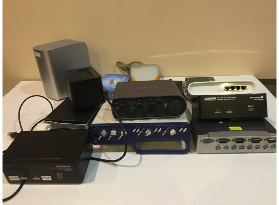 Large Lot Of Computer Related Devices And Other Items.