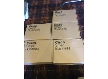 5 Brand New Cisco Small Business SPA504G, 4line IP Phones With Display. Please Read