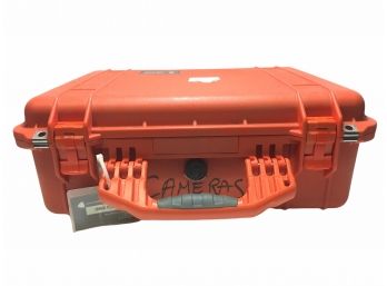 Orange Pelican Case 1520 With Foam And Inserts. Professional  Heavy Duty Camera Hard  Case.