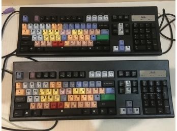 Pair Of Avid SKR-2233 Media Editing Keyboards, By Sejin Electron Inc.