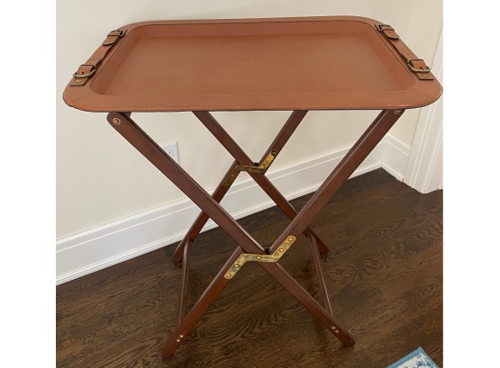 Ralph Lauren Leather Tray Table ( 1of 2)