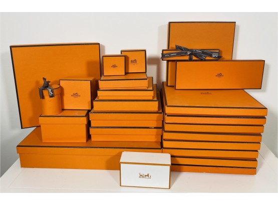 Large Lot Of Hermes Boxes