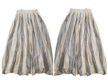 Pair Of Beautiful High Quality Lined Silk Drapes From The Silk Trading Company