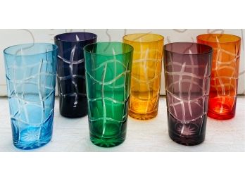 Set Of 6 Christian Dior Colorful Glasses