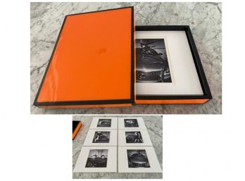 Collection Of Ellen Von Unwerth Original Photographs In Orange Lacquer Box