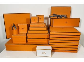 Large Lot Of Hermes Boxes