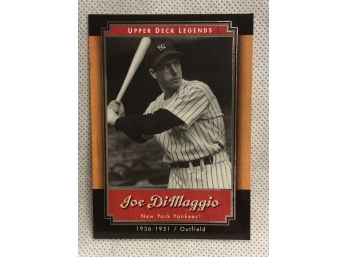 2001 Upper Deck Legends Joe DiMaggio Card