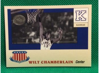 2001 Fleer NBA Greats Of The Game Wilt Chamberlain All American Insert Card