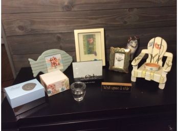Miscellaneous Home Decor Lot With Frames, Planter And More