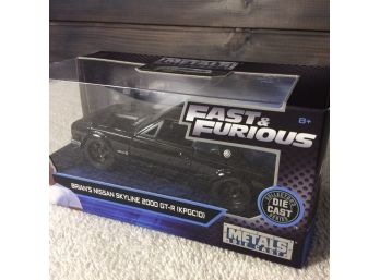 Fast & Furious Metal Die Cast Car Brian's Nissan Skyline 2000 GT-R In Box