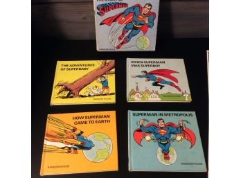 Random House 1980 The Story Of Superman 4 Hardcover Book Boxed Set