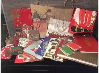 Huge Lot Of More Than 25 Christmas Gift Bags And Boxes