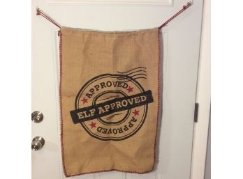 Large Cloth Elf Approved Christmas Gift Bag 29'x20'