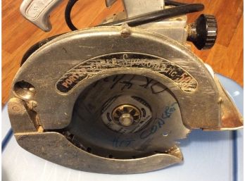 Vintage Porter Cable Speedmatic 500 Saw In Metal Carrying Case