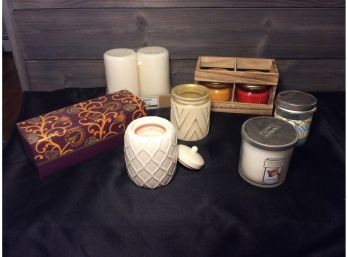 Candle Lot #2 With Mostly New Unused Candles