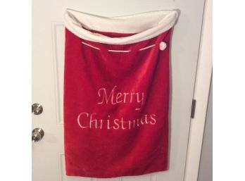 Large Merry Christmas Cloth Gift Bag 36x24