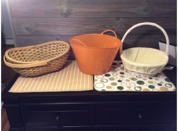 Assortment Of Baskets With Drying Mats