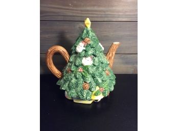 Nantucket Porcelain Christmas Tree Teapot
