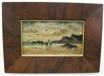 Auguste Henri Musin (Belgian 1852-1923) Small Impressionist Oil On Panel Painting
