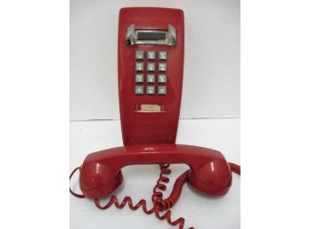Vintage Red Push Button Wall Mount Telephone