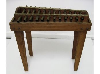 Vintage Wood And Brass Key Childs  Xylophone