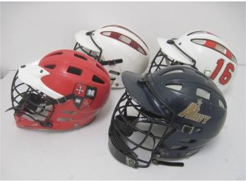 Group Of 4 Lacrosse Helmets