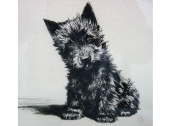 Diana Thorne Hand Signed Etching 'A Wee Bit Of Scotch'