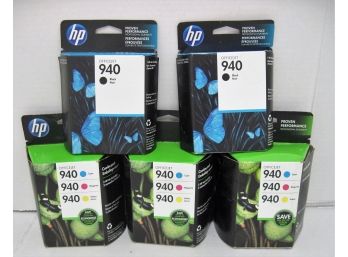 5 Packages HP 940 Genuine Ink Cartridges