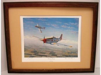 WWII Flying Ace John Voll & Jay Ashurst Hand Signed Limited Edition American Beauty Lithograph