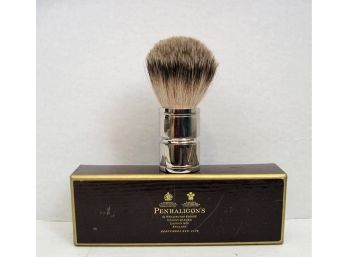 Vintage Penhaligon's Nickel Shaving Brush Never Used In Original Box