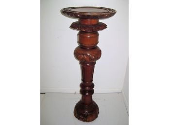 Beautiful 40' Carved Wooden Pedestal  Plant Or Statue Stand