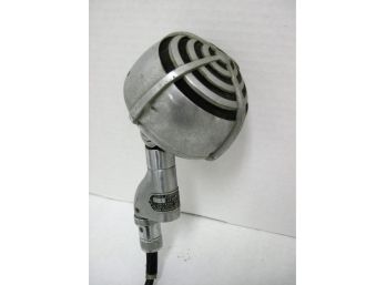 Very Rare Circa 1930s  Shure 730A Crystal Cardioid Chrome Art Deco Microphone