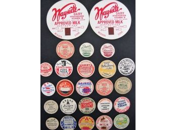 Lot Of 25 Vintage Connecticut Milk Bottle Caps