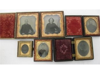 Lot Of 6 Antique Civil War Era Daguerotype Photographs