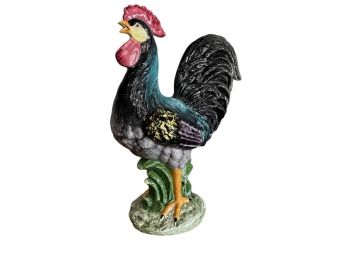 Vintage Vietri Italian Colorful Hand Painted Glazed Ceramic Rooster Made In Italy