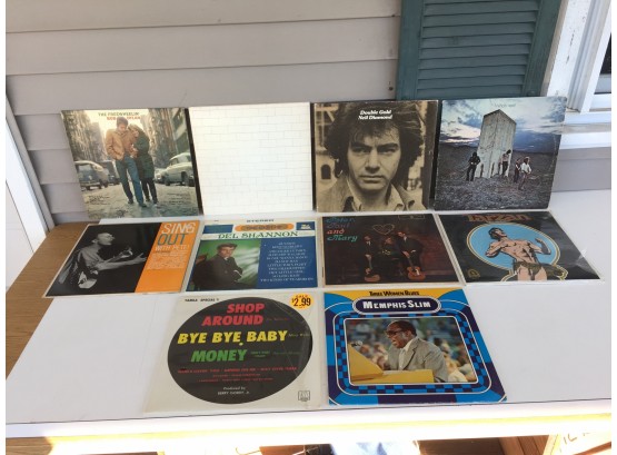 10 Rock Plus LP Records. The Who, Bob Dylan, Pink Floyd, Del Shannon, Memphis Slim, Pete Seeger.