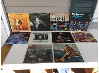 10 Rock Plus LP Records.  Arlo Guthrie, Barbara Mandrell, John Lennon, Mitch Ryder And The Detroit Wheels.